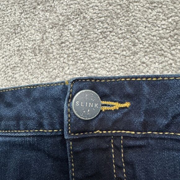 Slink Curvy Wide Leg Cropped Denim Jeans Womens 18 Blue Dark Wash Casual 42x22 - Picture 5 of 16